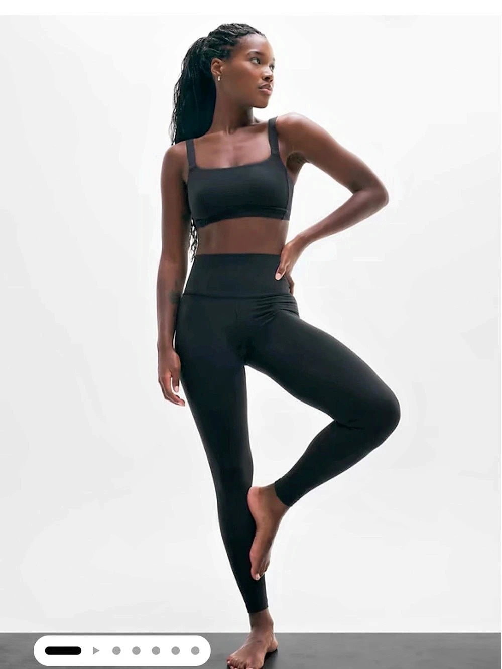 Athleta Black Athletic Leggings Size Large
